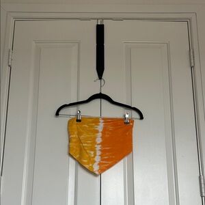 Orange and White Tie-Dye Bandana Top